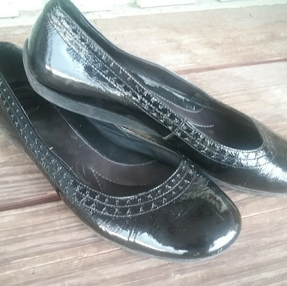 Nurture Black Patent Leather Ballet Flats - Picture 1 of 6